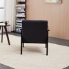 CAVINAS Modern Armchair,Upholstered Leisure Reading Chair with High Back,Solid Wood Legs,Accent Chair for Living Room,Bedroom,Reading Nooks - 4 of 4