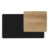 PAGED Set of 2 Nesting Coffee Table Farmhouse Center Table Wood Finish Coffee Table Set with Rounded Corners for Living Room - 3 of 4