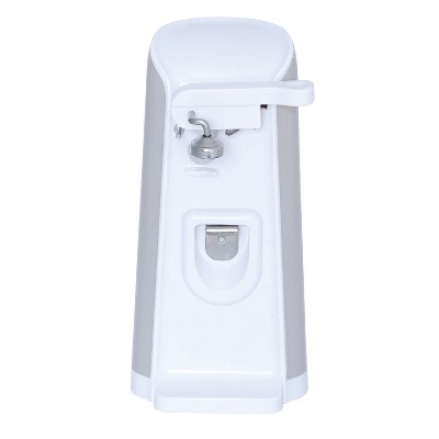 White and Gray Tall Electric Can Opener with Bottle Opener