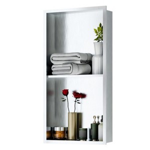 Shower Niche 12X24 Inch, Stainless Steel, Storage for Shower Wall, No Tile Needed Recessed Design, Rectangle Recessed, Shower Installation Kits - 1 of 4