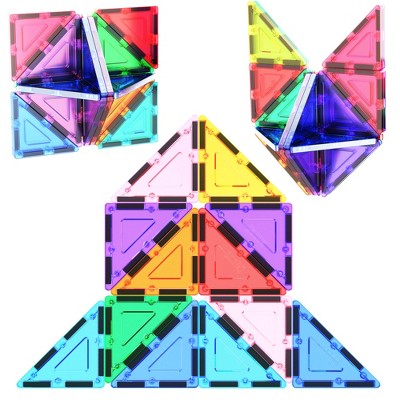 PICASSO-TILES 12 PC Magnetic Tiles, Building Blocks, STEM Toys for Kids 3+