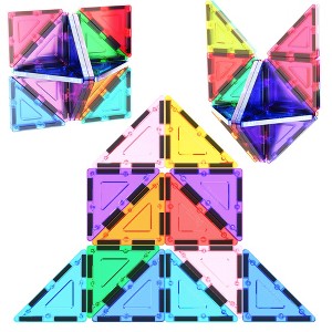 PICASSO-TILES 12 PC Magnetic Tiles, Building Blocks, STEM Toys for Kids 3+ - 1 of 4