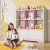 Bookshelf and Toy Organizer, Kids Book Shelf for Kid Rooms with Door, Cubes Storage Organizer,Wood Children Bookcase - 2 of 4