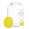 Gibson Home Chiara 2 Gallon Mason Cold Drink Dispenser with Yellow Metal Base and Lid - image 3 of 4