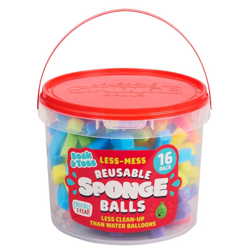 Chuckle &#38; Roar Kids&#39; Reusable Sponge Balls - 16pk, 4 of 12
