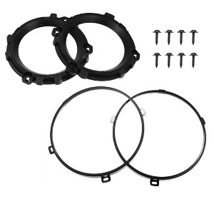 Unique Bargains Round Retaining Bracket Ring with Headlight Metal Ring for Jeep TJ 7" 1 Set - 1 of 4