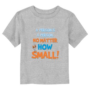 Dr. Seuss A Person's a Person No Matter How Small  T-Shirt - Athletic Heather - 4T - 1 of 3