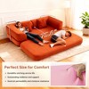 Corduroy Convertible Compressed Floor Couch Sofa Bed with Pillow-to-Blanket and Enhanced Frame Stability - 4 of 4