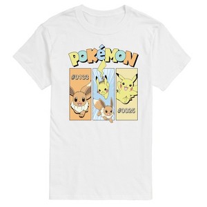 Men's - Pokémon - Pikachu and Eevee Pastel Short Sleeve Graphic T-Shirt - 1 of 3