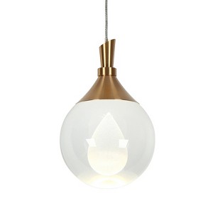LNC Dsenlupor 1-Lights 3.9" Modern Luxury Geometric Teardrop Integrated LED Mini Pendant  Lights,Gold with Class - 1 of 4