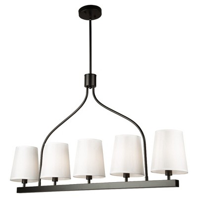 Artcraft Lighting Rhythm 5 - Light Island Pendant Light in  Black