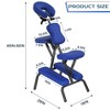 FDW Massage Chair Portable Tattoo Chair Folding Height Adjustable 3” Thick Sponge Light Weight Therapy Chairs Spa Chairs - 4 of 4