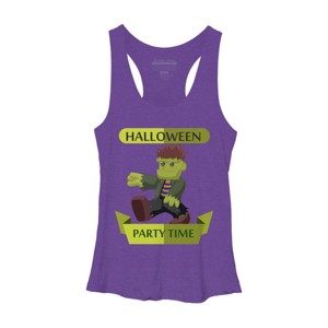 Women's Design By Humans Happy Halloween gift for kid cute Frankenstein By thientd87 Racerback Tank Top - 1 of 3