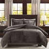 Kumasinova 3PCS Plush Down Alternative Comforter Set,Bedding Comforter Sets with Shams,Hypoallergenic Down Alternative,Dust-Proof,Brown - 2 of 4