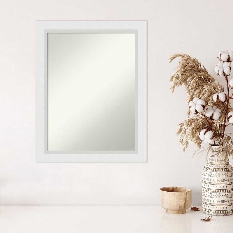 22&#34; x 28&#34; Non-Beveled Blanco White Wood Wall Mirror - Amanti Art, 6 of 11