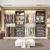 Aheaplus 8-11FT Closet Organizer with Drawers, Walk-in Wardrobe Closet System with 4 Hanging Rods - 2 of 4