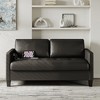 TYBOATLE Faux Leather Sofa 2 Set, Living Room Upholstered Sofa Couch, Mid Century Modern Couch Set with Wooden Legs for Living Room, Bedroom, Office - 2 of 4
