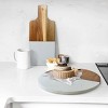 Slickblue Marble & Acacia Wood 12” Round Board - White/Black, Versatile for Serving & Cutting Cheese, Fruit - 4 of 4