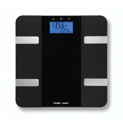 Carbon Fiber Body Fat Scale with Athlete Model Black - Health-O-Meter