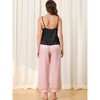 cheibear Women's Satin Silky Summer Camisole and Pants Sleepwear Pajama Sets - 3 of 4