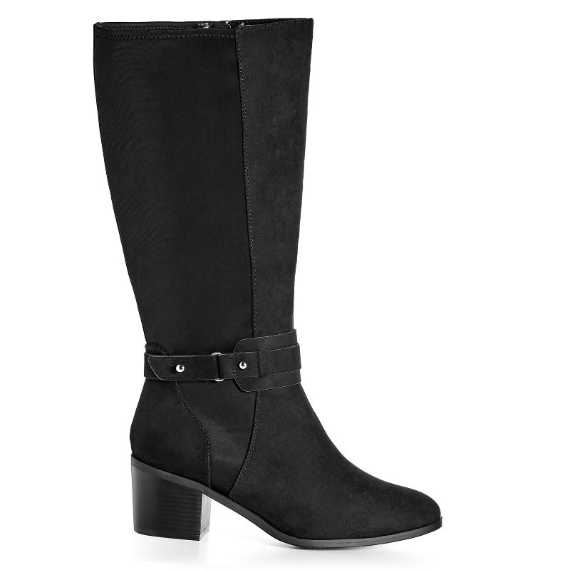Women's Wide Fit Helen Tall Boot - Black | AVENUE, 2 of 8