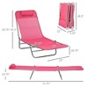 PAGED Folding Camping Chairs Pool Sun Tanning Chairs  with 6-Position Reclining Back for Camping, Garden, Pool, Patio - 3 of 4