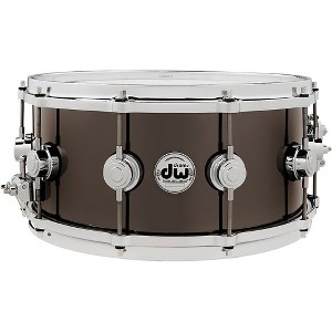 DW Collector's Series Black Nickel Over Brass Snare Drum With Die-Cast Hoops - 1 of 4