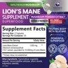 Lions Mane Mushroom Capsules - 10,000mg Equivalent Lion’s Mane Supplement Capsules for Memory and Brain Focus Support - 60 Capsules By Nature's Peak - 2 of 4