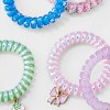 Girls' 5pk Phone Cord with Strawberry and Bow Charms Bracelet Set - Cat & Jack™️: Stretchable, Pull-On, Iron, Acrylic, Zinc Alloy - 3 of 3