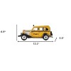 HomeRoots 14" Yellow Checker Taxi Cab Model Sculpture - 3 of 4
