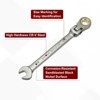 Unique Bargains Chrome Vanadium Steel SAE Box End 72 Teeth Ratchet Combination Wrenches 2 Pcs - 4 of 4