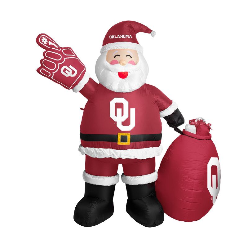 NCAA Oklahoma Sooners Inflatable Santa, 1 of 2