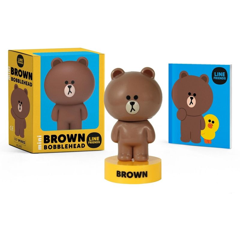 Line Friends Mini Brown Bobblehead - (Rp Minis) by  Line Friends Inc (Paperback), 1 of 2