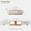 JVNOXK-Modern Entertainment Center with Extendable TV Stand Features 4 Large Storage Cabinets Accommodates up to 120-inch TV Ideal for Living Rooms - 2 of 4