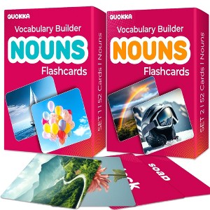 QUOKKA Flash Cards for Toddlers - Speech Therapy Toys - Vocabulary Builder for Kids - 1 of 4
