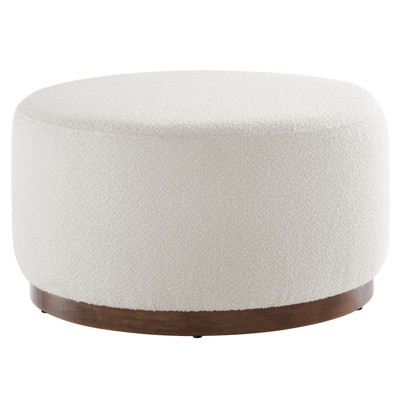 Modway Tilden Large 23 in. Round Boucle Upholstered Upholstered Ottoman