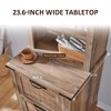 Farmhouse Bookcase with 2 Large File Drawers, 72" Tall Bookcase with Storage,  4 Tier Rustic Wood Bookshelf for Home, Living Room - 4 of 4