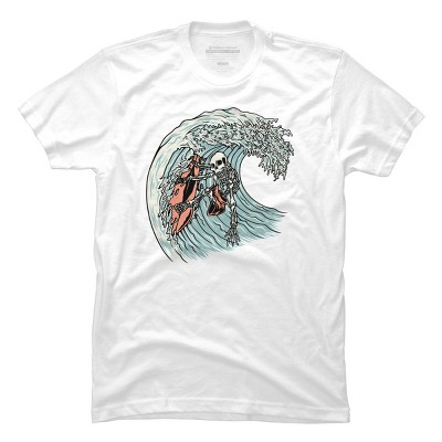 Men's Design By Humans Death Surfer By quilimo T-Shirt