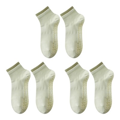 Anna-Kaci 3-Pack Women's Mid-Ankle Sports Socks with Silicone Non-Slip Grip and Breathable Comfort