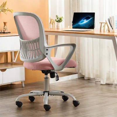 GlasFlength Tall Seating Sets with Adjustable Foot Ring, Counter Height Office Chairs, for Standing Desk, Pink, 26.38"*26.38"*41.54"