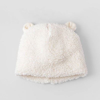 Girls' Fleece Beanie Hat - Cat & Jack™ Cream