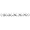 Black Bow Jewelry 5.25mm, 14k White Gold, Hollow Curb Link Chain Bracelet - 2 of 4