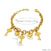 Gold Titanium Steel Key & Heart Classic Women's Bracelet - 4 of 4