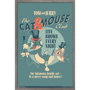 Trends International Tom And Jerry - Cat And Mouse Club Framed Wall Poster Prints - 1 of 4