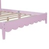 Full/Queen Size Wood Platform Bed Frame, Retro Style Bed with Rectangular Headboard,No Need Box Spring - 4 of 4