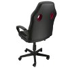 Elama High Back Adjustable Faux Leather and Mesh Office Chair in Black and Burgundy - 3 of 4
