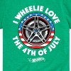 Boys' - Hot Wheels - I Wheelie Love 4th of July Short Sleeve Graphic T-Shirt - 2 of 4