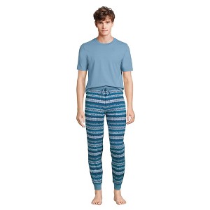Lands' End Men's Knit Jersey Pajama Sleep Set - 1 of 4