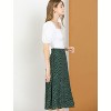 INSPIRE CHIC Women's Print Floral Peasant Elastic Waist A-Line Midi Skirts - 4 of 4