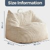 MAXYOYO Bean Bag Chair, Floor Sofa with Handle, Teens Living Room Accent Sofa Chair with Pocket for Gaming Reading Relaxing, Beige - 2 of 4